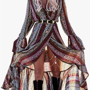 Elegant Multicolor Maxi Dress